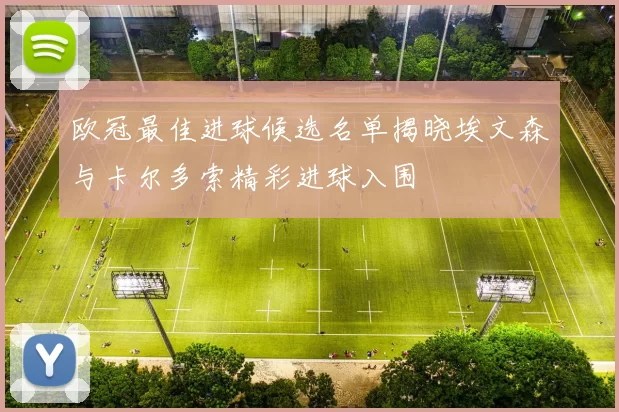 欧冠最佳进球候选名单揭晓埃文森与卡尔多索精彩进球入围